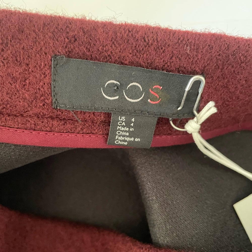 COS‎ Burgundy High-Low Skirt - Picture 4 of 5